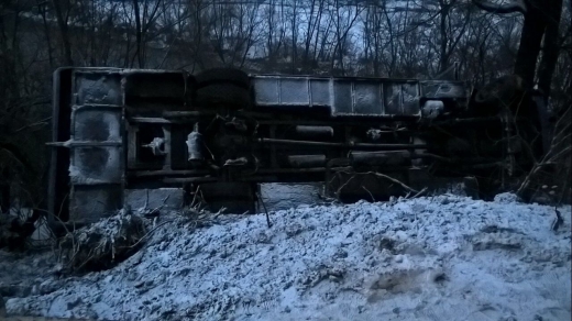 На Рахівщині рейсовий автобус із пасажирами зірвався з 15-метрового урвища (ФОТО)